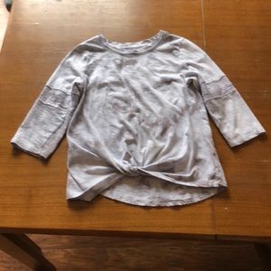 Gray and white mudd size 10 mid-sleeve shirt